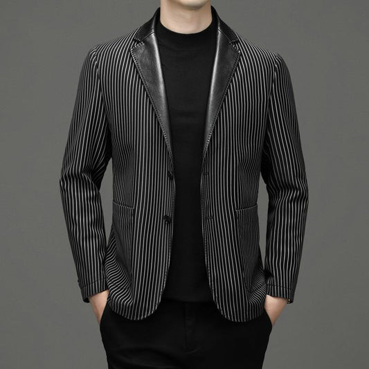 NS1007 Thin Striped Suit Jacket