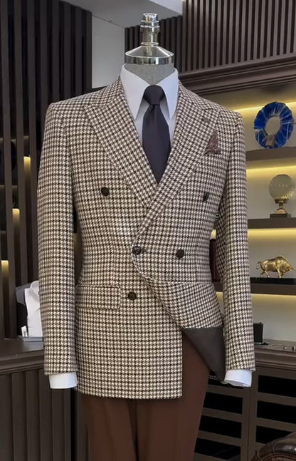 NS1019 Handsome Plaid Suit Jacket