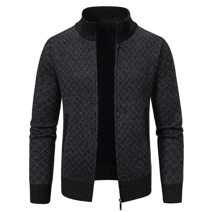 B228 Dapperkick Jacquard Knitted Sweater Jacket