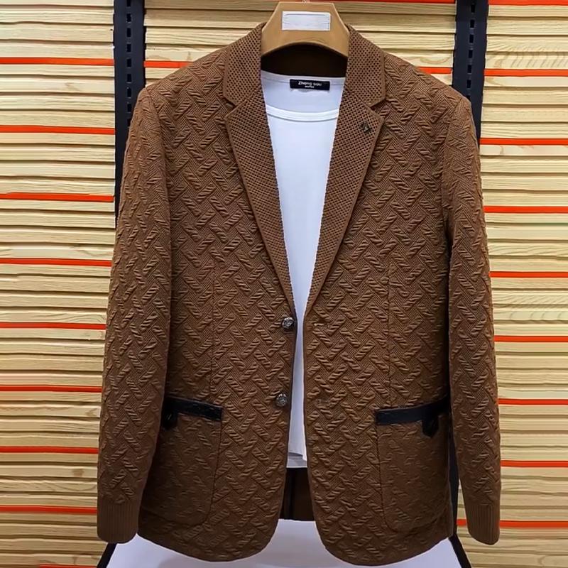 DK92501 Men's unique textured casual jacket