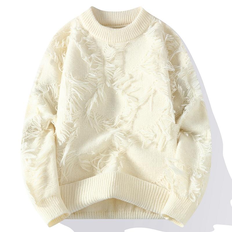 Unique Fringed Knitted Sweater