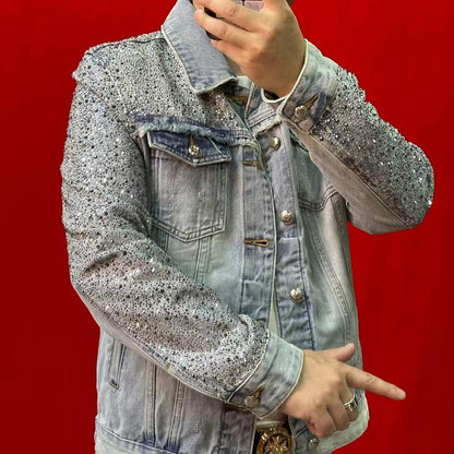 Dapperkick Blue Gypsophila Denim Jacket