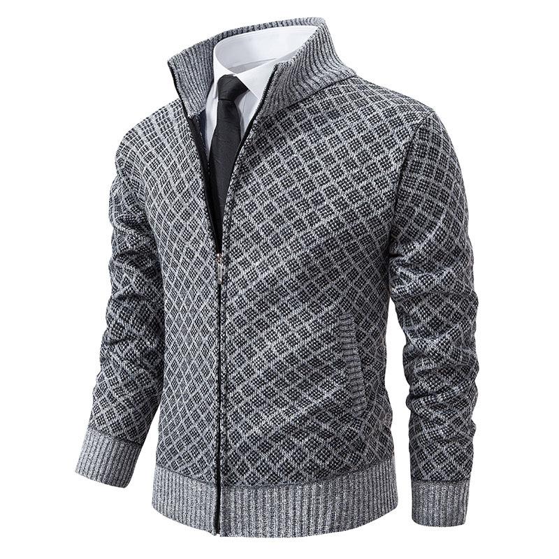 B228 Dapperkick Jacquard Knitted Sweater Jacket