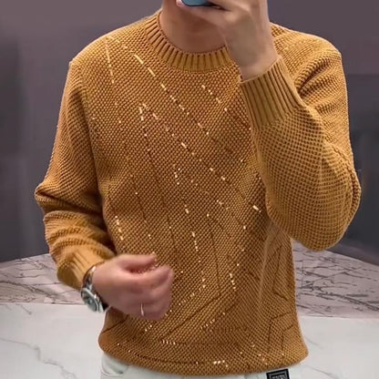 New Men's Sequin Sweater