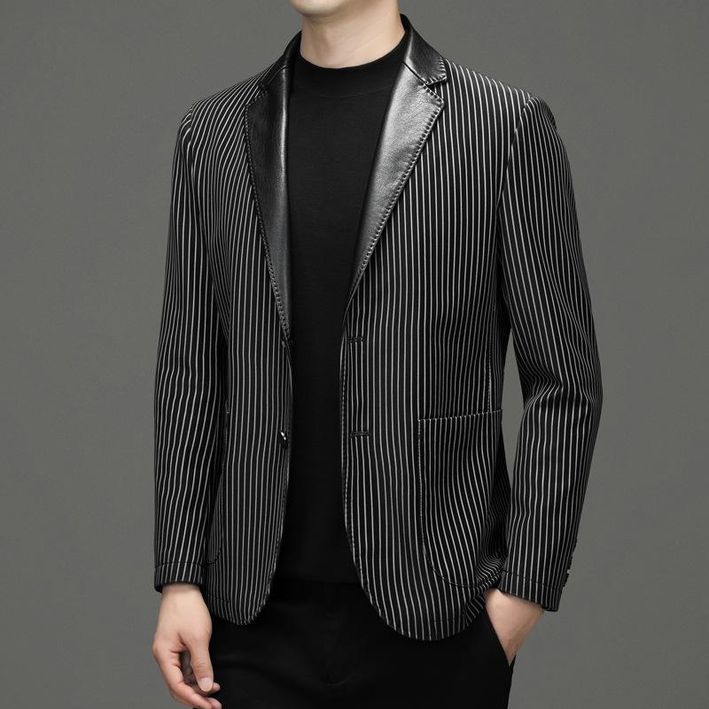 NS1007 Thin Striped Suit Jacket