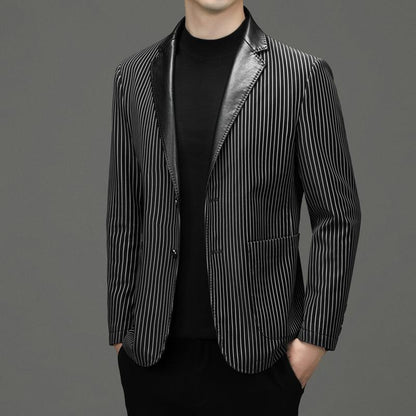 NS1007 Thin Striped Suit Jacket