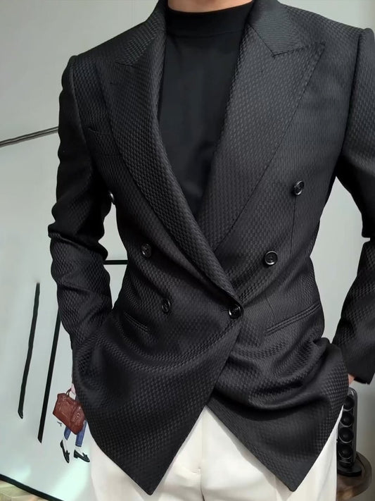 NS1012 Slim-fit Black Blazer