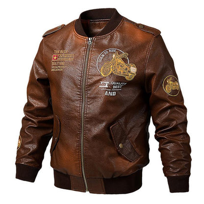 2022 autumn and winter new men's leather jackets