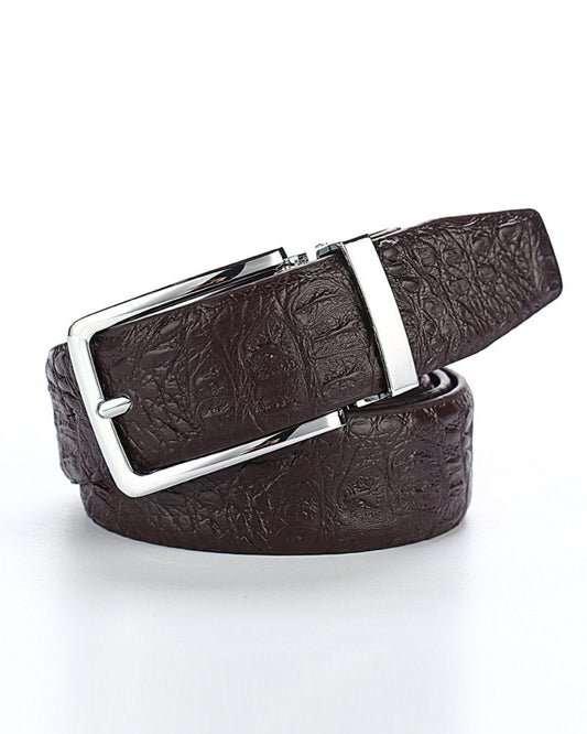 Business Pin Buckle Textured Belt