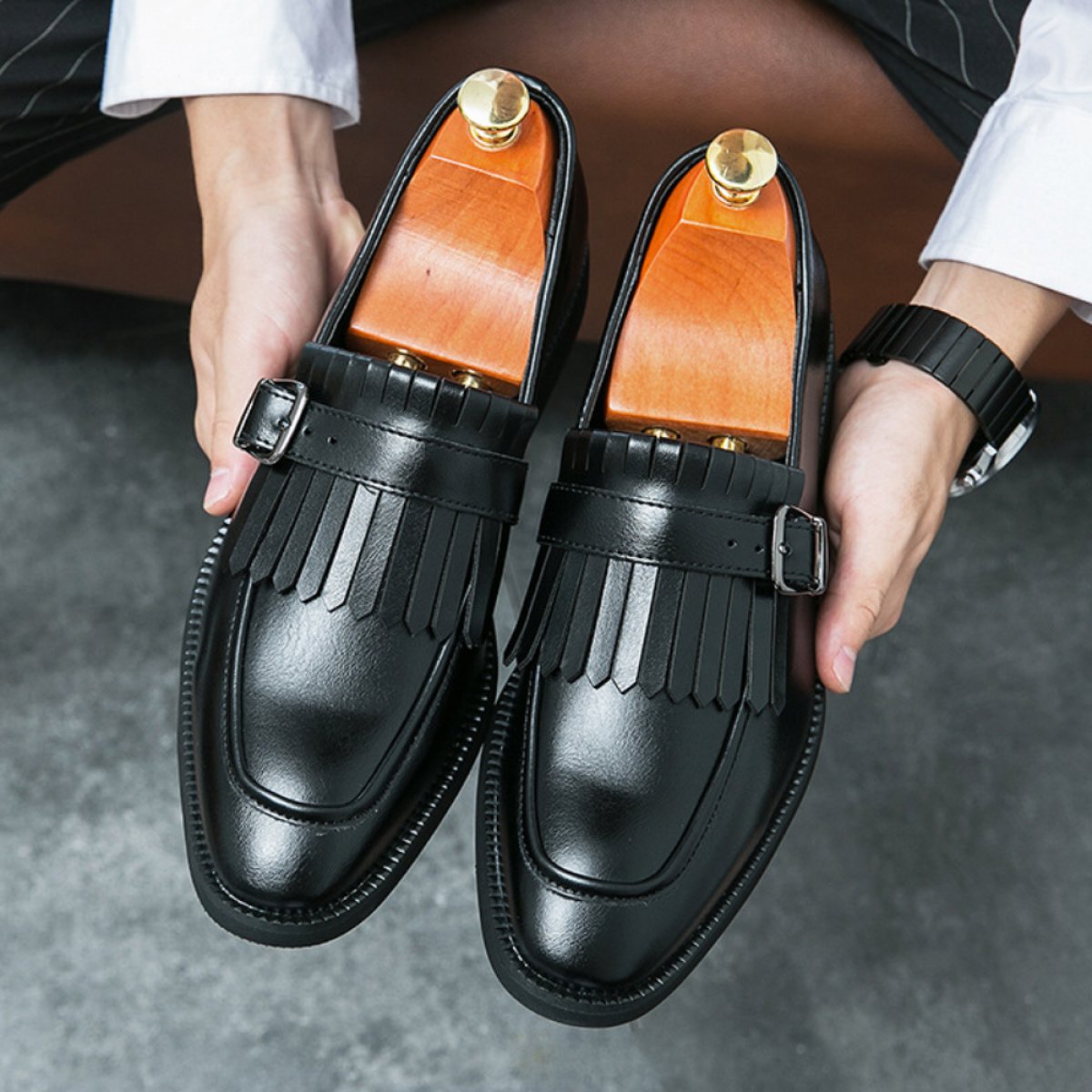 Retro Buckle Loafers