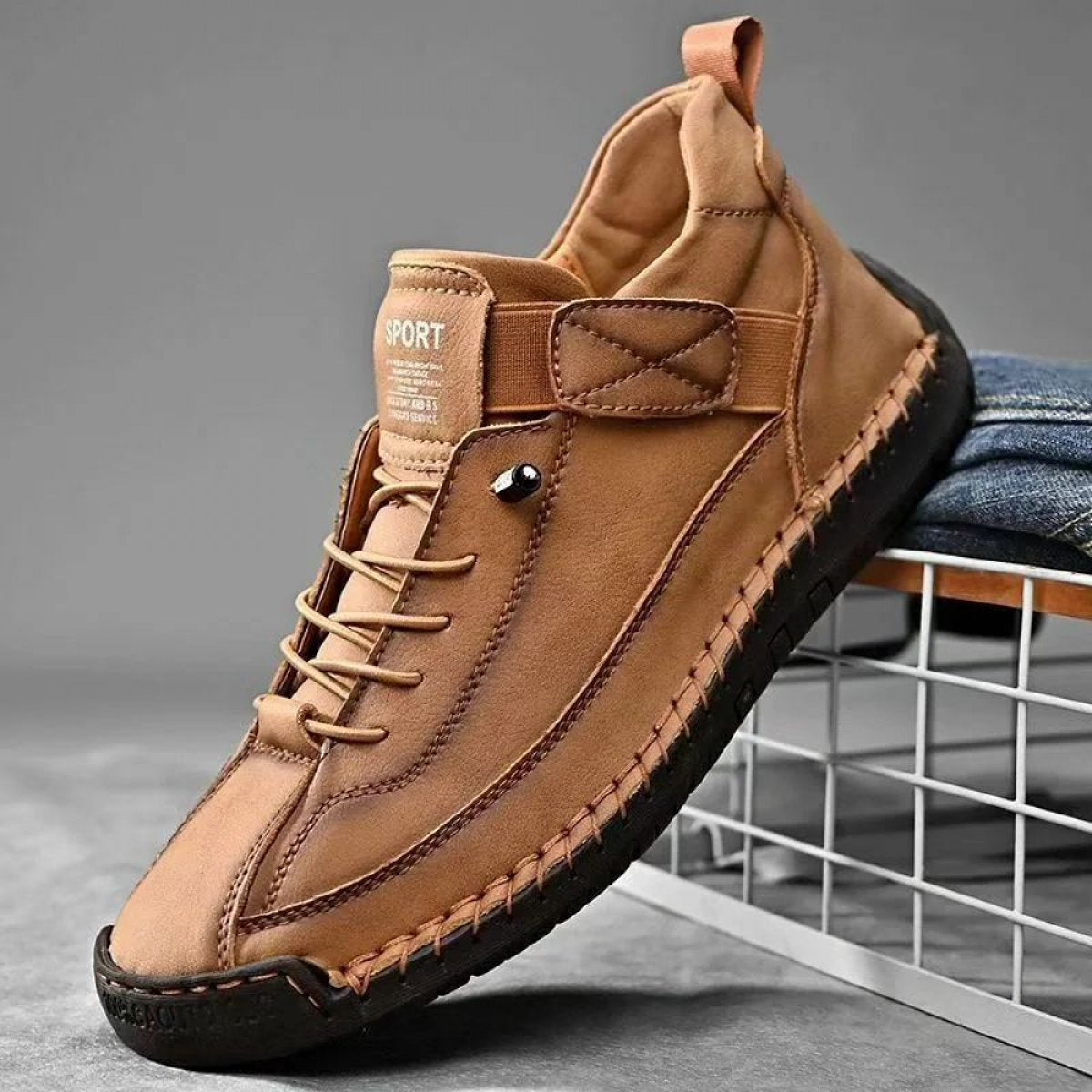 Vintage Outdoor Workwear Stitched Men's Shoes