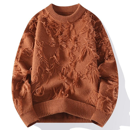 Unique Fringed Knitted Sweater