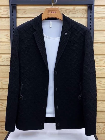 Men's unique textured casual jacket