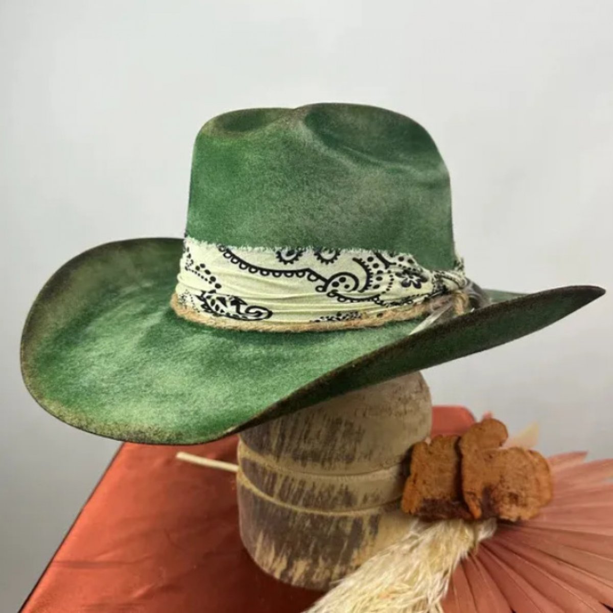 Ribbon Trimmed Pure Wool Cowboy Felt Hat