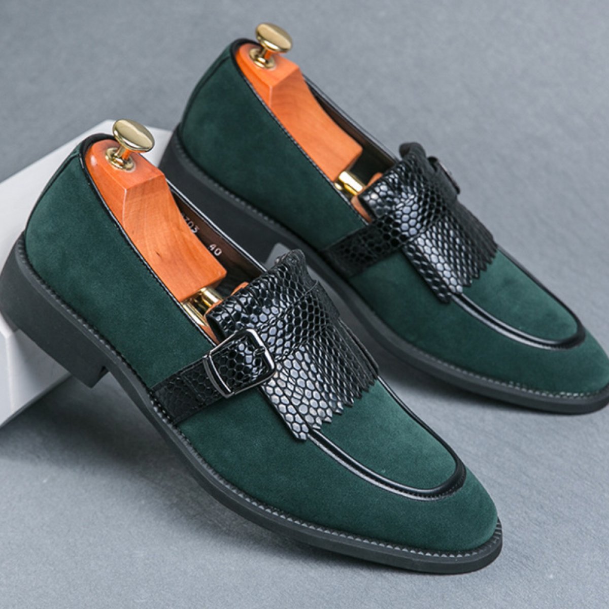 Retro Buckle Loafers