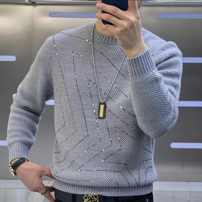 New Men's Sequin Sweater