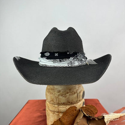 Ribbon Trimmed Pure Wool Cowboy Felt Hat